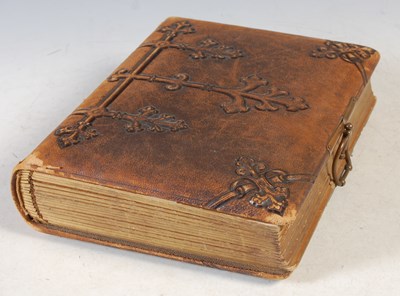 Lot 503 - A 19th century leather bound photograph book,...