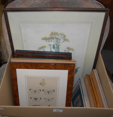 Lot 668 - A box of assorted decorative pictures and prints