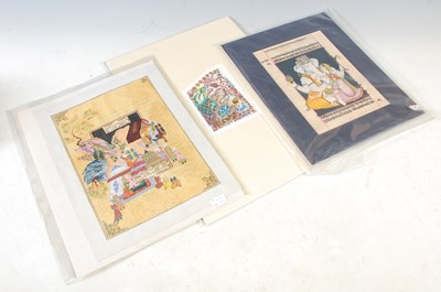 Lot 365 - A miniature painting depicting the Indian...