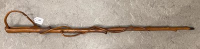 Lot 507 - A 20th century thornwood walking stick with a...