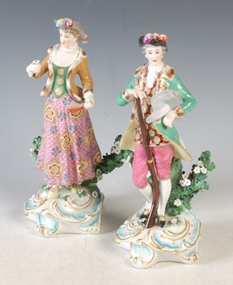 Lot 409 - Two 19th century Chelsea style porcelain...
