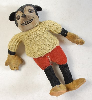 Lot 354 - An early 20th century Mickey Mouse soft toy...