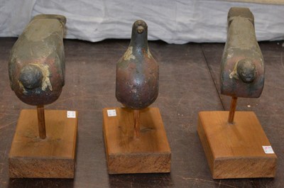 Lot 488 - A group of three 20th century carved wooden...