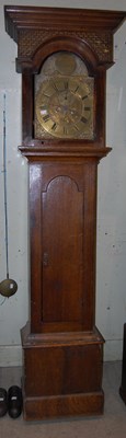 Lot 745 - A late 18th / early 19th century oak longcase...
