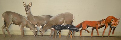 Lot 550 - A group of seven free-standing plywood cutout...