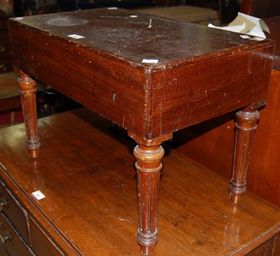 Lot 746 - A 19th century mahogany bidet stool with...