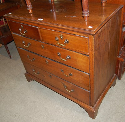 Lot 747 - A 19th century mahogany chest of two short...