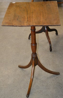 Lot 831 - A George III  mahogany tripod square top wine...