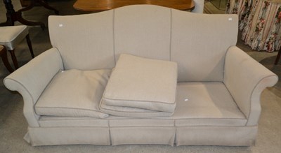 Lot 843 - A three seat Country House sofa upholstered in...