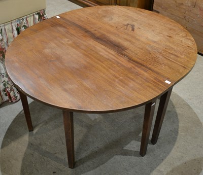 Lot 853 - Two mahogany demi lune side tables (formerly...