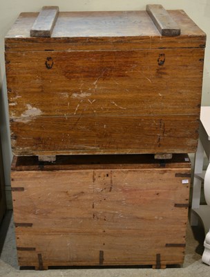 Lot 862 - Two early 20th century mahogany storage boxes,...