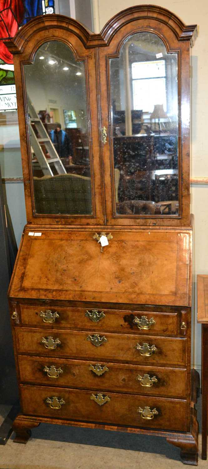 Lot 858 - An antique George I style walnut double dome...