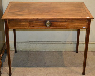 Lot 855 - A 19th century mahogany side table with...