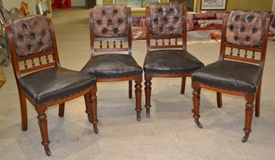 Lot 854 - A set of four late 19th century mahogany...