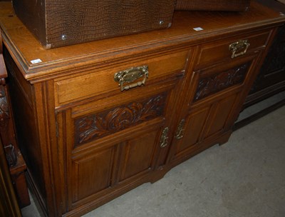 Lot 751 - A Victorian oak sideboard