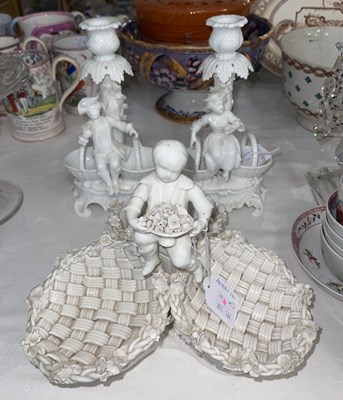 Lot 460 - A pair of 19th century continental porcelain...