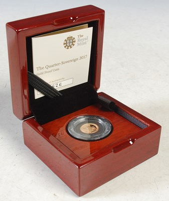Lot 37 - Royal Mint, 2017 quarter sovereign gold proof...