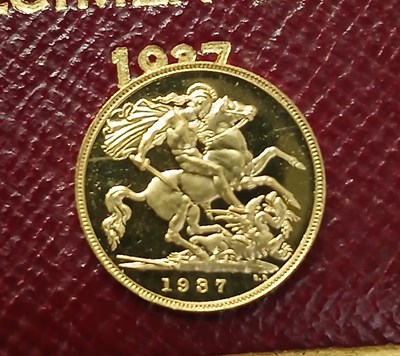 Lot 19 - A 1937 Royal Mint gold proof sovereign four...