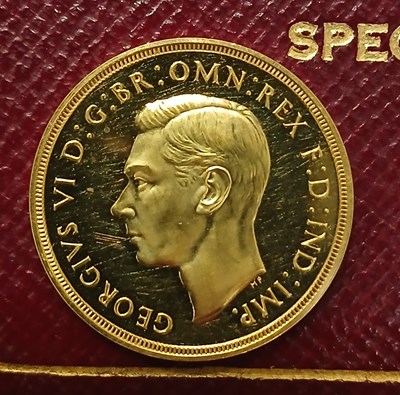 Lot 19 - A 1937 Royal Mint gold proof sovereign four...