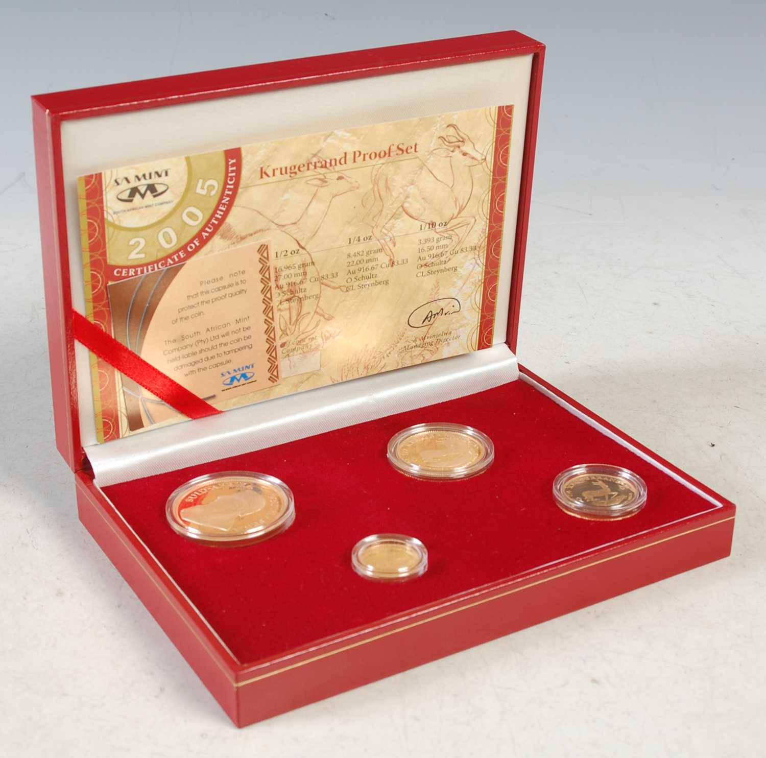 Lot 10 - South Africa Mint 2005 Krugerrand four coin...