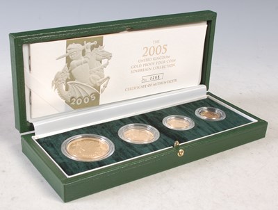 Lot 3 - Royal Mint, 2005 gold proof four coin...