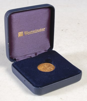 Lot 33 - A Westminster Edward VII gold sovereign dated...