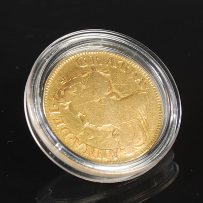 Lot 55 - A 1714 Queen Anne full gold guinea, 25mm...
