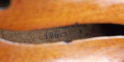 Lot 208 - A 19th century Italian violin, Luigi Bajoni,...