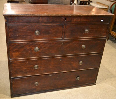 Lot 776 - A 19th century mahogany chest with hinged...