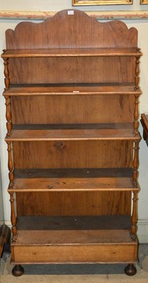 Lot 859 - A 19th century oak waterfall bookcase/ whatnot...