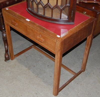 Lot 678 - An early 20th century Art Deco style oak side...