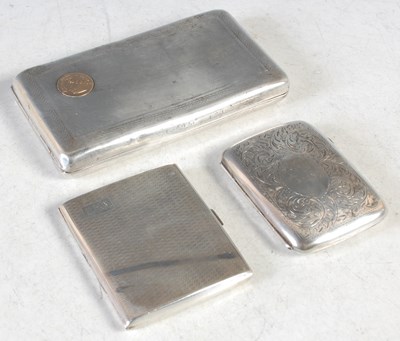 Lot 100 - A large Birmingham silver rectangular shaped...