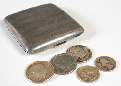 Lot 101 - A Birmingham silver cigarette case, 3.2 troy...