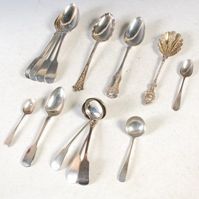 Lot 103 - A collection of assorted silver flatware, 23.2...