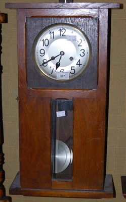 Lot 527 - Two wall clocks with Arabic numeral dials