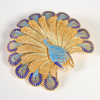 Lot 192 - A gold plated filigree and enamel decorated...