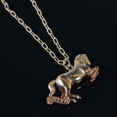 Lot 145 - Wempe, an 18ct gold necklace, 2.1g, suspending...