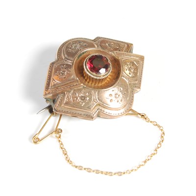 Lot 172 - A late 19th century yellow metal gem set...