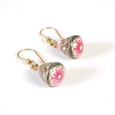 Lot 206 - A pair of 19th century Indian yellow metal...