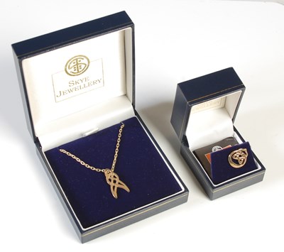 Lot 208 - Isle of Skye jewellery, a 9ct gold pendant...