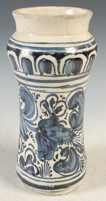 Lot 229 - A Spanish Faience Pottery albarello jar,...