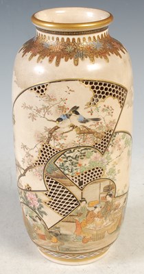 Lot 230 - A Japanese Satsuma Pottery vase, Meiji period,...