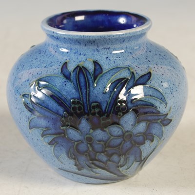 Lot 234 - A Moorcroft miniature pottery vase decorated...