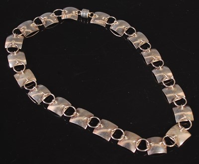 Lot 238 - A Birmingham silver necklace, maker's mark...