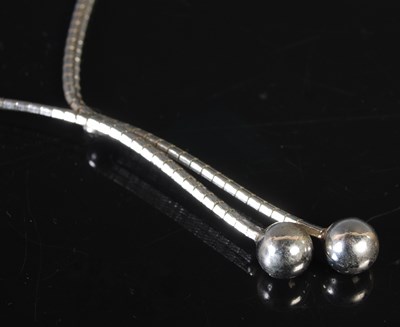 Lot 239 - A white metal necklace, stamped '835', 18.5g.