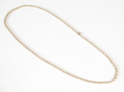 Lot 303 - A yellow metal necklace, stamped '9k', tests...