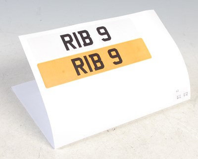 Lot 318 - Private registration number 'RIB 9', details...