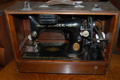 Lot 750 - Two vintage Singer Sewing machines