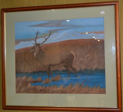 Lot 605 - Ralston Gudgeon RSA RSW (1910-1984) 
Stag in a...