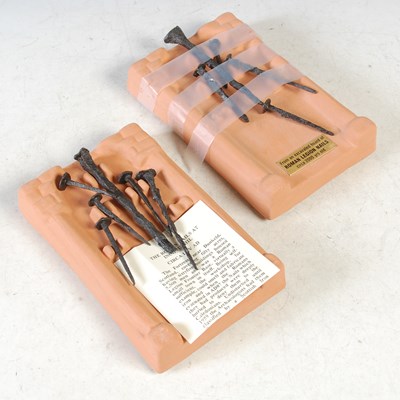 Lot 355 - Two sets of Roman Legion Inchtuthil nails,...